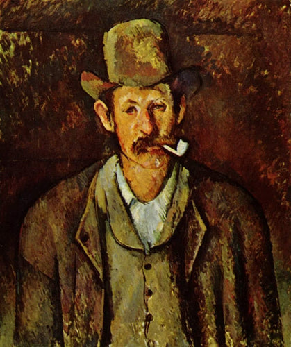 Homem Com Um Cachimbo (Paul Cézanne) - Reprodução com Qualidade Museu