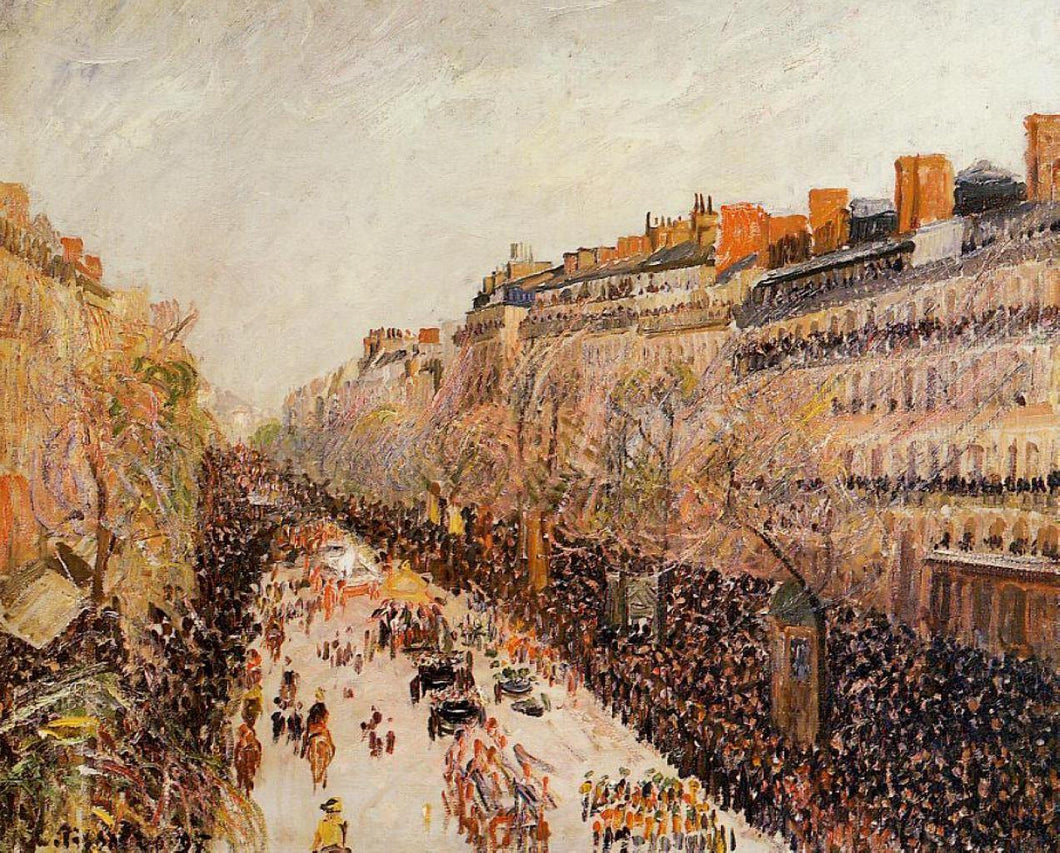 Mardi Gras nas avenidas (Camille Pissarro) - Reprodução com Qualidade Museu