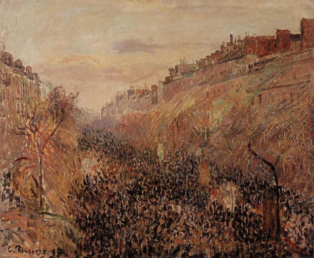 Mardi Gras, Sunset, Boulevard Montmartre (Camille Pissarro) - Reprodução com Qualidade Museu