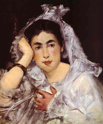 Marguerite De Conflans usando capuz (Edouard Manet) - Reprodução com Qualidade Museu
