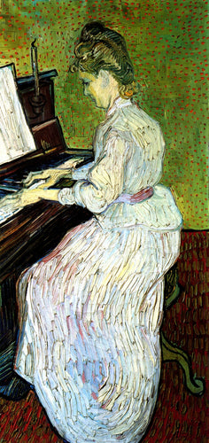 Marguerite Gachet ao piano (Vincent Van Gogh) - Reprodução com Qualidade Museu