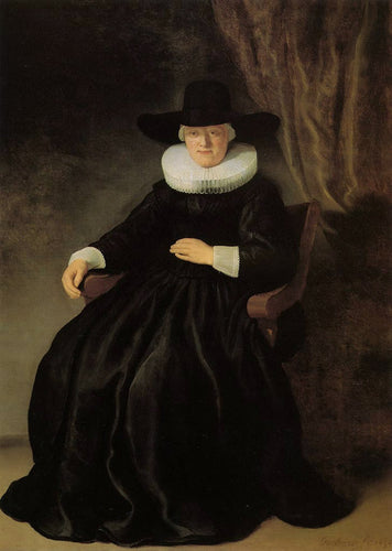 Retrato de Maria Bockenolle (Rembrandt) - Reprodução com Qualidade Museu