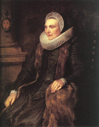 Maria Bosschaerts, esposa de Adriaen Stevens (Anthony van Dyck) - Reprodução com Qualidade Museu