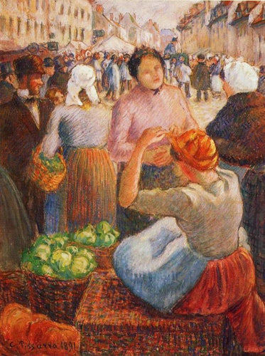 Marketplace, Gisors (Camille Pissarro) - Reprodução com Qualidade Museu