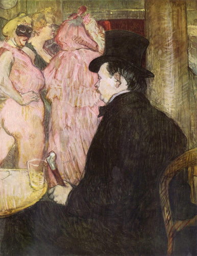 Maxime Dethomas no baile da ópera (Henri de Toulouse-Lautrec) - Reprodução com Qualidade Museu