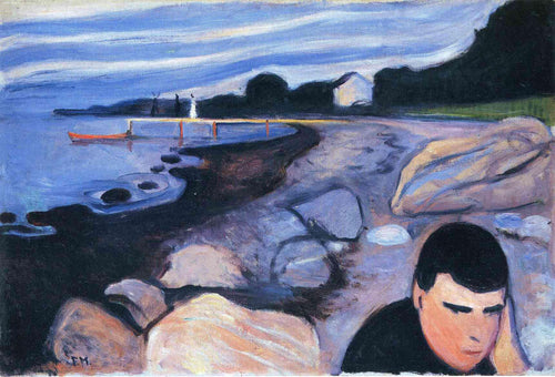 Melancólico (Edvard Munch) - Reprodução com Qualidade Museu
