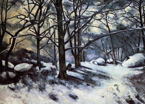 Melting Snow Fontainbleau (Paul Cézanne) - Reprodução com Qualidade Museu