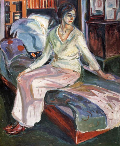 Modelo no sofá (Edvard Munch) - Reprodução com Qualidade Museu