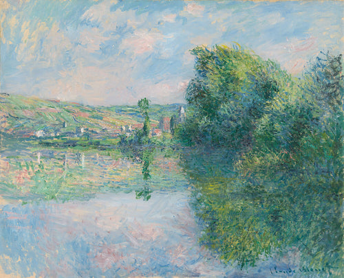 O Siene em Vetheuil (Claude Monet) - Reprodução com Qualidade Museu