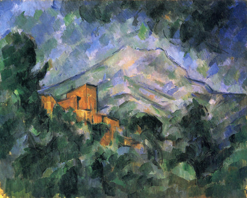 Montagne Sainte Victoire e o Black Chateau (Paul Cézanne) - Reprodução com Qualidade Museu
