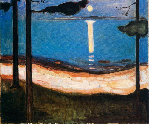Luz da lua (Edvard Munch) - Reprodução com Qualidade Museu