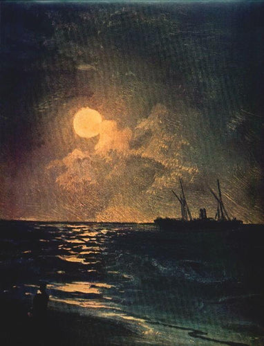 Noite de lua cheia (Ivan Aivazovsky) - Reprodução com Qualidade Museu
