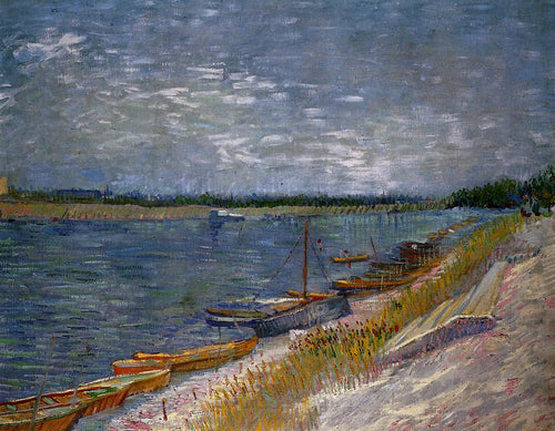 Barcos Ancorados (Vincent Van Gogh) - Reprodução com Qualidade Museu