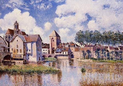 Moret Sur Loing, The Porte De Bourgogne (Alfred Sisley) - Reprodução com Qualidade Museu