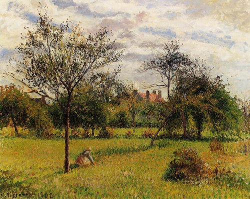 Manhã, luz solar de outono, Eragny (Camille Pissarro) - Reprodução com Qualidade Museu