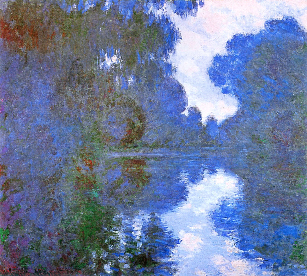 Manhã no Sena, tempo claro (Claude Monet) - Reprodução com Qualidade Museu