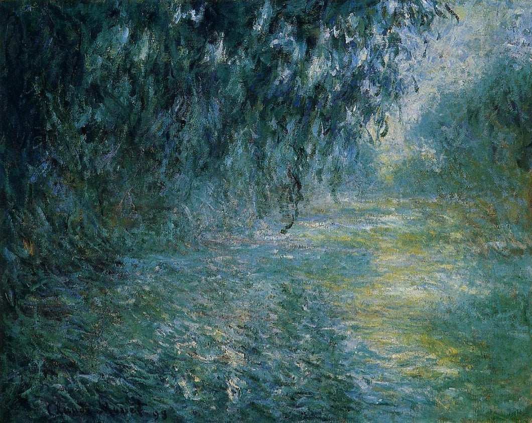 Manhã no Sena na chuva (Claude Monet) - Reprodução com Qualidade Museu