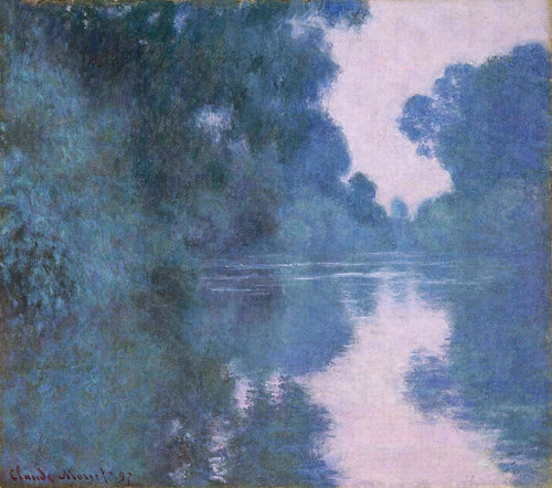 Manhã no Sena perto de Giverny 02 (Claude Monet) - Reprodução com Qualidade Museu