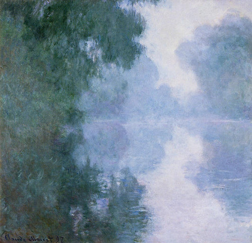 Manhã no Sena perto de Giverny, o nevoeiro (Claude Monet) - Reprodução com Qualidade Museu