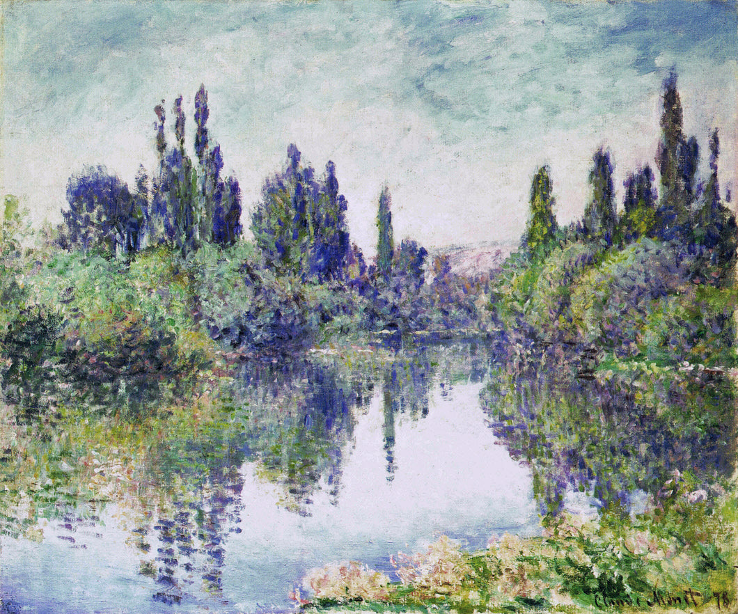 Manhã no Sena perto de Vetheuil (Claude Monet) - Reprodução com Qualidade Museu