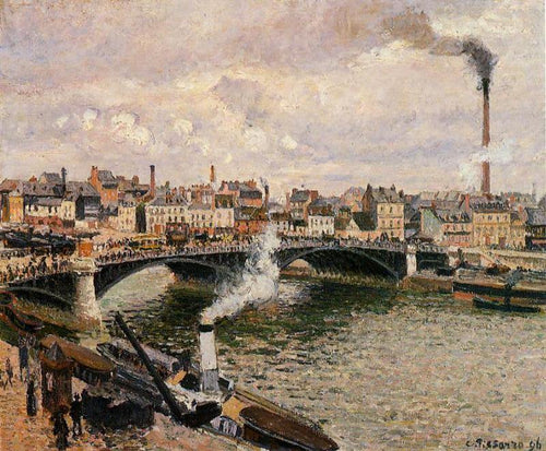 Manhã, dia nublado, Rouen (Camille Pissarro) - Reprodução com Qualidade Museu