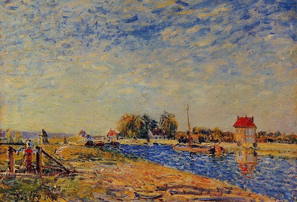 Morning Sun, Saint Mammes (Alfred Sisley) - Reprodução com Qualidade Museu