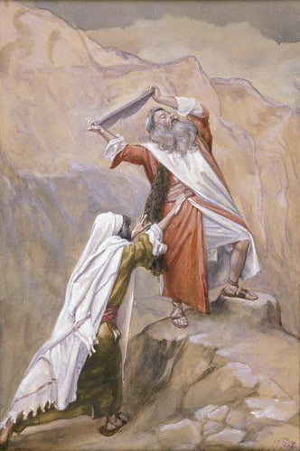 Moisés destrói as tabelas dos dez mandamentos