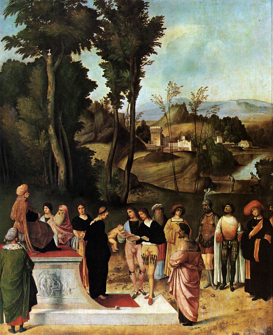 Moisés passando por um julgamento de fogo (Giorgione) - Reprodução com Qualidade Museu