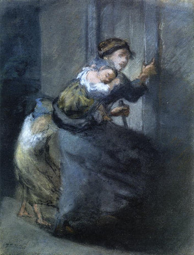 Mãe e dois bebês (Jean-François Millet) - Reprodução com Qualidade Museu