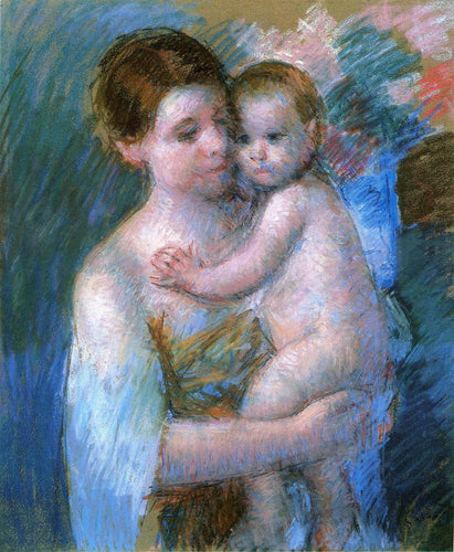 Mãe segurando o bebê (Mary Cassatt) - Reprodução com Qualidade Museu