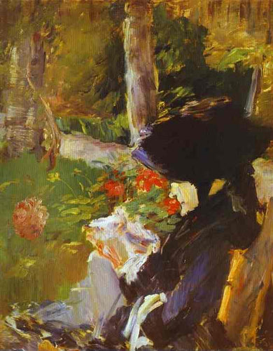 Mãe no jardim de Bellevue (Edouard Manet) - Reprodução com Qualidade Museu