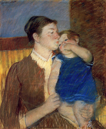 Beijo de boa noite para mães (Mary Cassatt) - Reprodução com Qualidade Museu