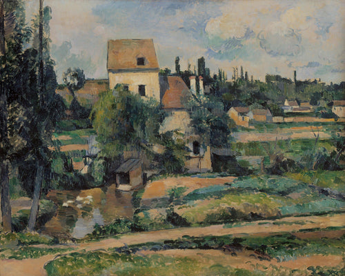 Moulin De La Couleuvre em Pontoise (Paul Cézanne) - Reprodução com Qualidade Museu