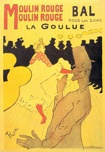Moulin Rouge La Goulue (Henri de Toulouse-Lautrec) - Reprodução com Qualidade Museu