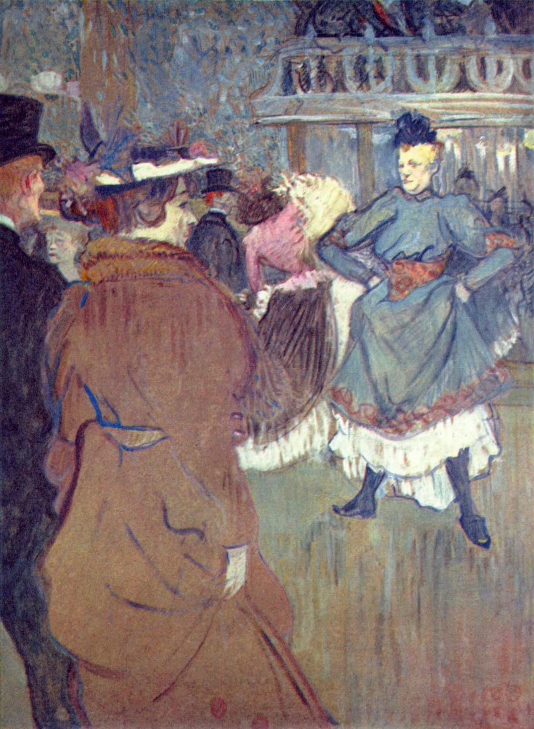 Moulin Rouge - A partida da quadrilha (Henri de Toulouse-Lautrec) - Reprodução com Qualidade Museu