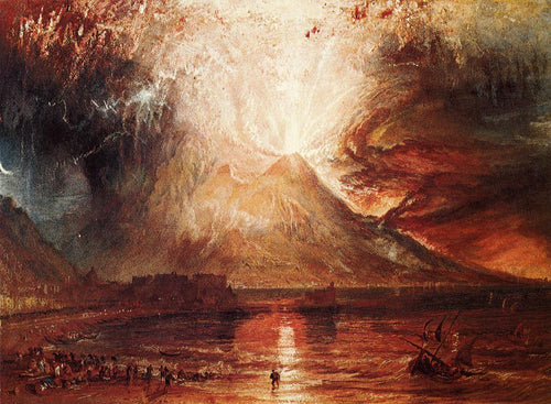 Monte Vesúvio em erupção (Joseph Mallord William Turner) - Reprodução com Qualidade Museu