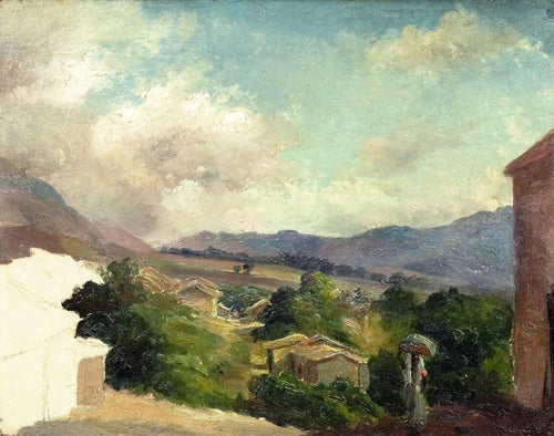 Paisagem montanhosa em Saint Thomas, Antilhas (Camille Pissarro) - Reprodução com Qualidade Museu