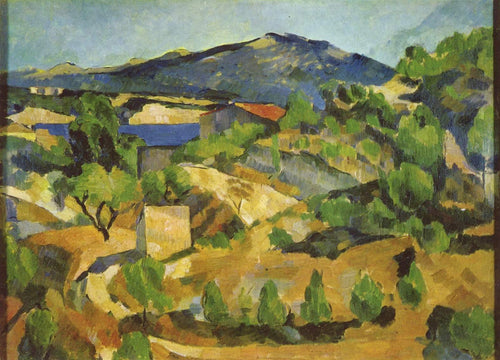 Montanhas na Provença L Estaque (Paul Cézanne) - Reprodução com Qualidade Museu