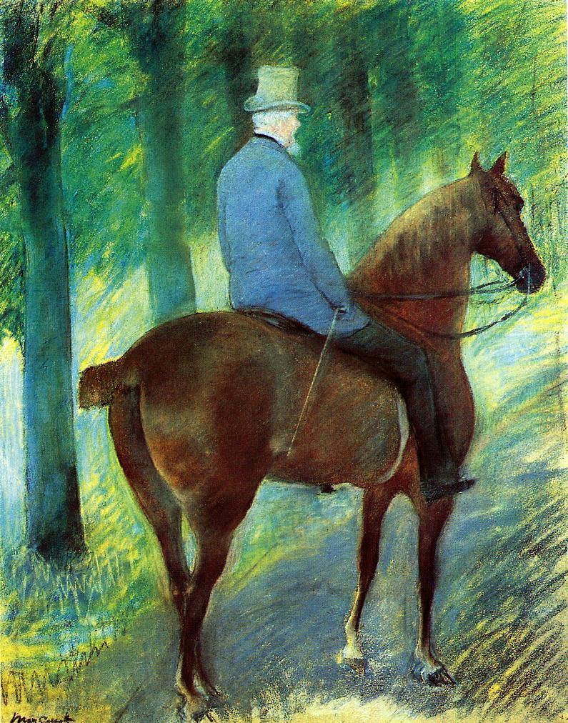 Sr. Robert S. Cassatt a cavalo (Mary Cassatt) - Reprodução com Qualidade Museu