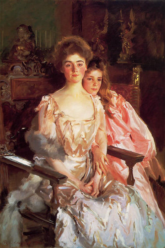 Sra. Fiske Warren e sua filha Rachel (John Singer Sargent) - Reprodução com Qualidade Museu