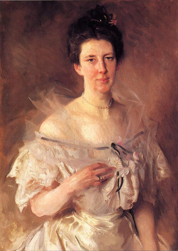 Retrato de Esther Fiske Hammond, Sra. Gardiner Greene Hammond (John Singer Sargent) - Reprodução com Qualidade Museu