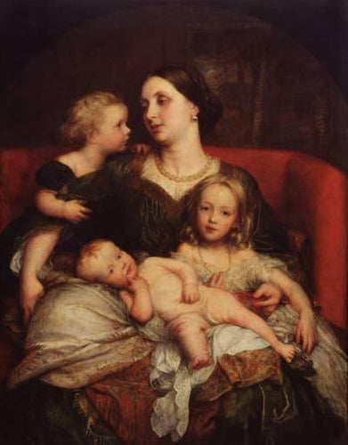 Sra. George Augustus Frederick Cavendish Bentinck e seus filhos