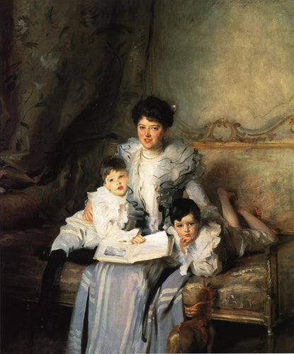 Sra. Knowles e seus filhos (John Singer Sargent) - Reprodução com Qualidade Museu