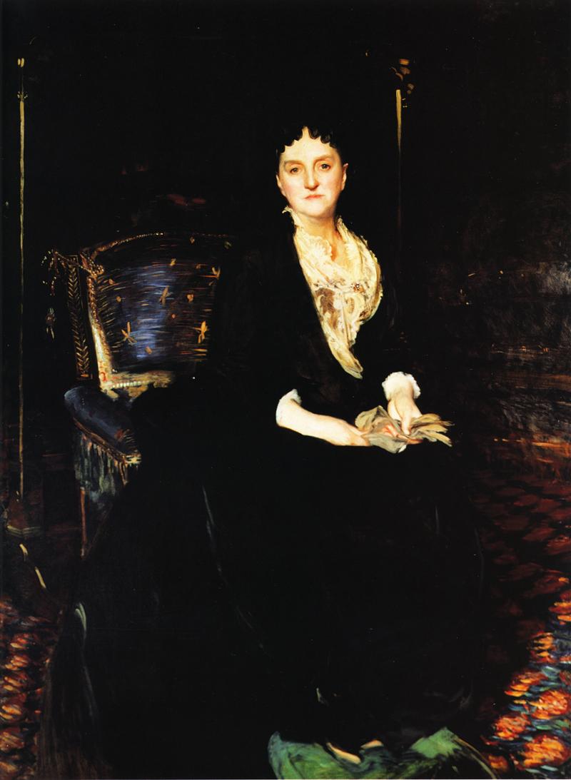 Sra. William Henry Vanderbilt (John Singer Sargent) - Reprodução com Qualidade Museu