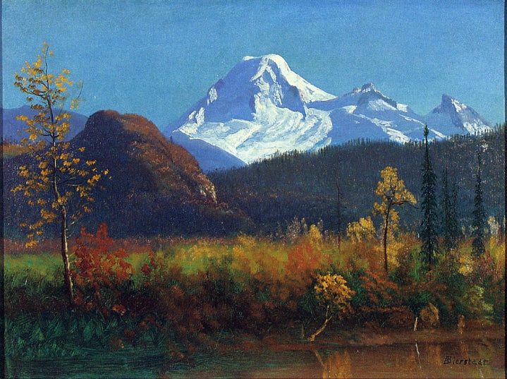 Mt. Mais chuvoso do sudoeste (Albert Bierstadt) - Reprodução com Qualidade Museu