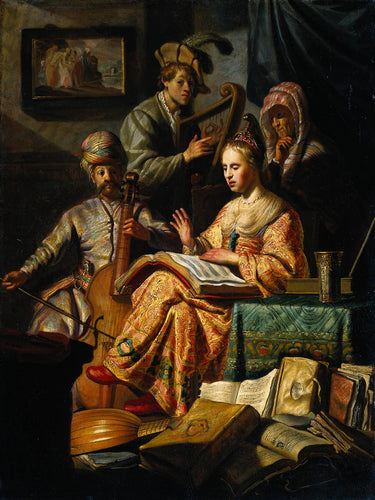 Alegoria Musical (Rembrandt) - Reprodução com Qualidade Museu