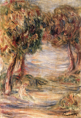Homem sentado em uma clareira (Pierre-Auguste Renoir) - Reprodução com Qualidade Museu