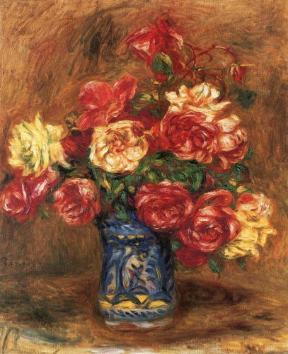 Vaso de rosas (Pierre-Auguste Renoir) - Reprodução com Qualidade Museu
