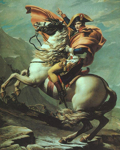 Napoleon Crossing The Alps, Malmaison (Jacques-Louis David) - Reprodução com Qualidade Museu
