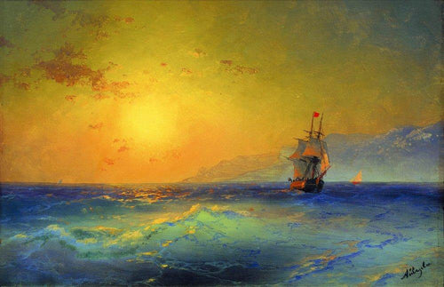 Perto da costa da Crimeia (Ivan Aivazovsky) - Reprodução com Qualidade Museu